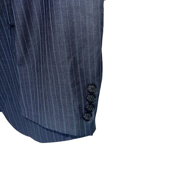 Hickey Freeman Sport Coat Suit Jacket Blue Pinstripe Blazer 40s Wool - Picture 4 of 10